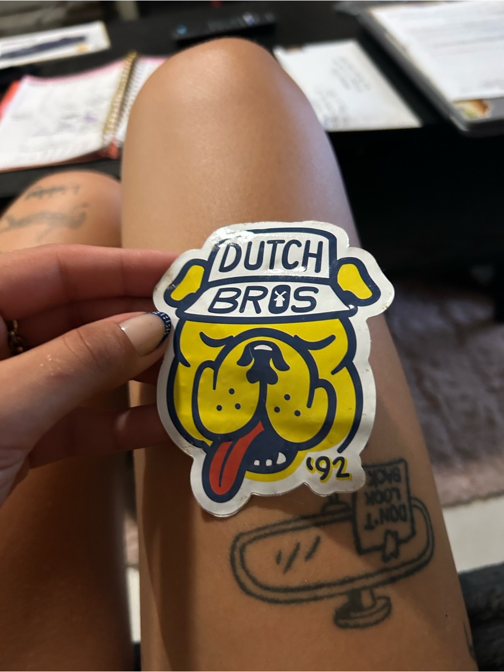 Dutch Bros Yellow Bulldog Sticker - Dutch Bros